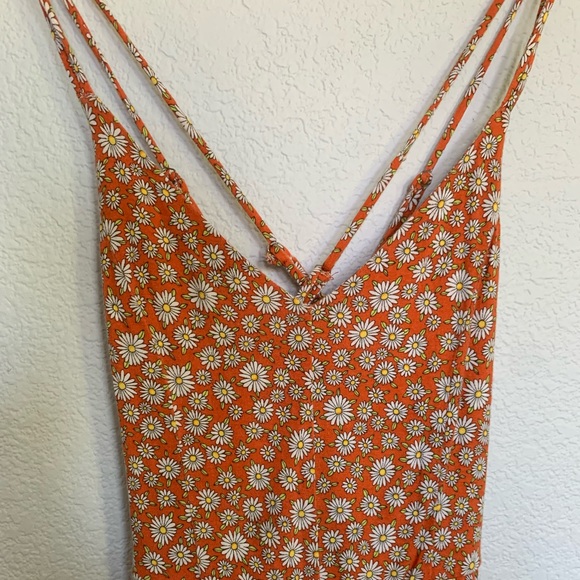 Forever 21 Orange Floral Print Romper - Picture 3 of 10